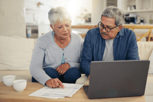 couple reviewing paperwork