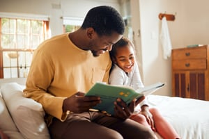 father daughter reading